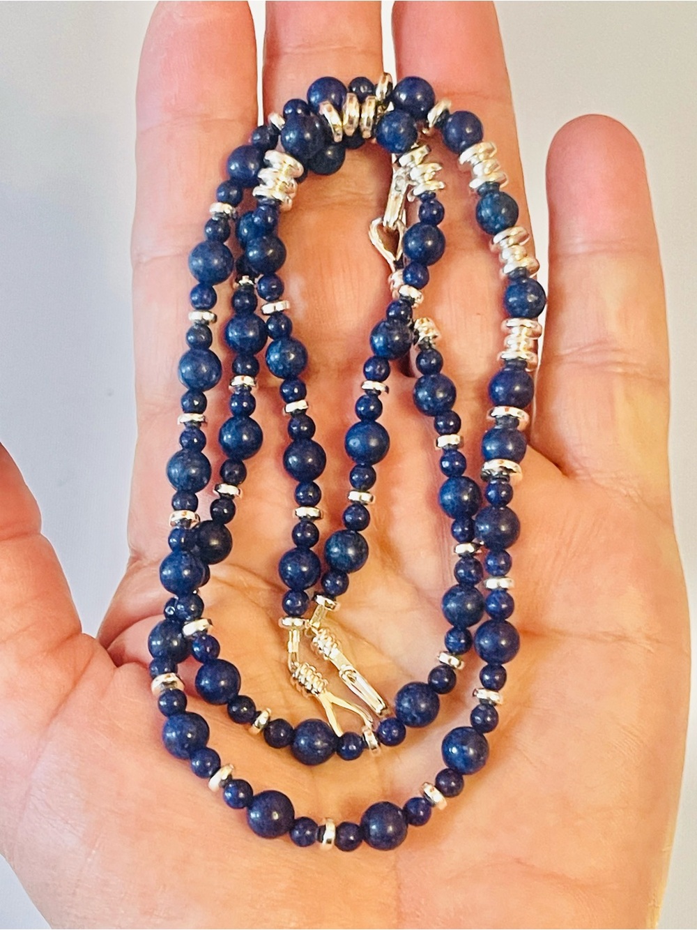 Lot Of 2 Southwest Lapis Lazuli
Hematite beaded necklace Bracelet Sz
19" - Picture 12 of 12